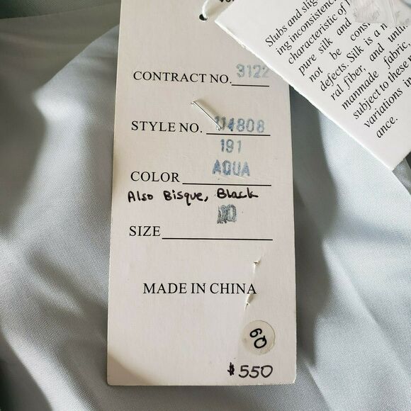 Social Occasions by Mon Cheri Two-Piece Aqua Dress & Jacket Size 10 - Picture 8 of 14